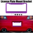 thumbnail image 2 of shiyou-Aluminum Alloy License Plate Frame Cover 2 Hole for Car Front Rear License Plate Holder with Screws Caps Purple Plate Mounting, 2 of 4