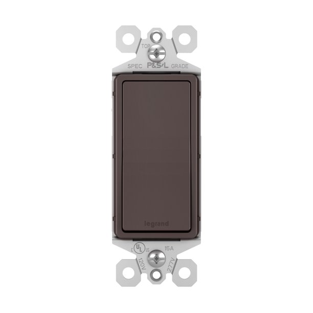 Interruptor de pared Legrand radiant TM873DBCC10 de 15 amperios y 3 vías