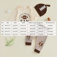 thumbnail image 3 of HCNTES Baby Boy Winter Clothes Baby Boys little football fan Printed Romper Clothes Set Newborn Infant Baby Boys Fall Winter Outfit 0 3 6 9 12 18 Months, 3 of 4