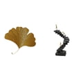 thumbnail image 1 of Esculturas de pared de hojas,Esculturas de pared de hierro forjado con hojas de ginkgo,Estatua de escalera,Estatua de escalera con libros de escalada,decoración artística,Escultura de, 1 of 8