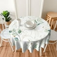 thumbnail image 3 of Sprint Summer Flower Floral Leaf Leaves Sage Green Waterproof Picnic Patio Party Round Table Cloth Cover Decorations Fabric 60 Inch Circular Tablecloth For 20-47 Inch Home Dining Room Kitchen Decor, 3 of 6