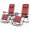Maroon, variant on Folding Zero Gravity Chairs Set of 2, Outdoor Reclining Camping Chairs, Patio Lounge Recliners with Side Table & Cup Holder Tray, Red