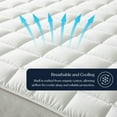 thumbnail image 5 of Delara Twin Organic Cotton Mattress Pad and Protector, Hypoallergenic Down Alternative, Waterproof TPU, Cooling, Noiseless, Mattress Topper & Cover, 5 of 7