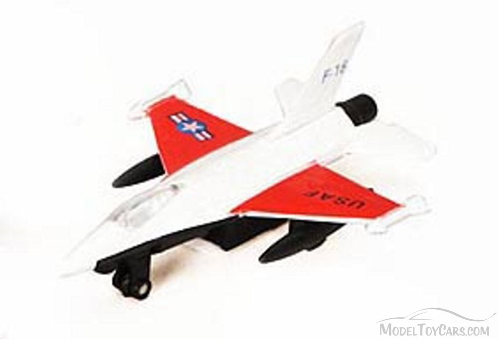 Super Flighters - F-16 Fighter Plane, White & Red - Showcasts 9860D   Inch Scale Diecast Model Replica (Brand New, but NOT IN BOX) 