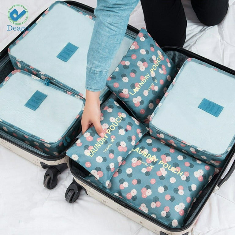 BAGSMART Compression Packing Cubes for Travel, 6 Set Travel Packing Cubes  for Suitcases, Compression Suitcase Organizer Bags Set for Travel