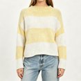 thumbnail image 2 of Fewfanhot Fall Sweaters for Women Striped Mock Neck Fall Knit Color Block Long Sleeve Warm Winter Loose Fit Sweater, 2 of 7