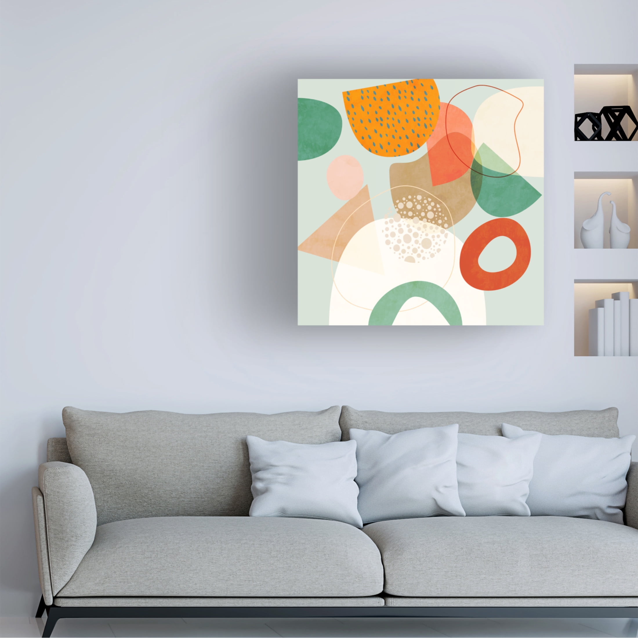 Trademark Fine Art Ana Rut Bre Shapes Play New4 Canvas Wall Art