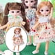 thumbnail image 2 of Juego de 4 muñecas de 20 cm, muñecas con articución esférica 1/8, juguetes de bricoje con juego completo de ropa, zapatos, pelucas, maquilje Baoblaze muñeca de rótulas, 2 of 8