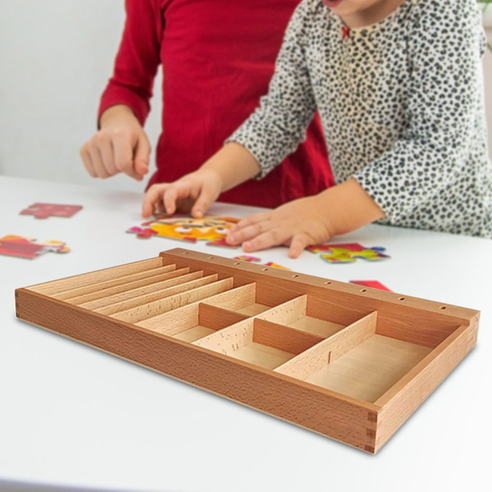 LeeQinersw Teaching Aid Box Montessori Tray Paper Crafts Storage Box Rectangular for Small