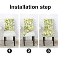 thumbnail image 5 of Chair Covers for Dining Room Set of 6,Stretch Kitchen Chair Slipcover 6 Pieces, Dining Chair Cover 6 Pack, Washable and Removable (Lemon), 5 of 5