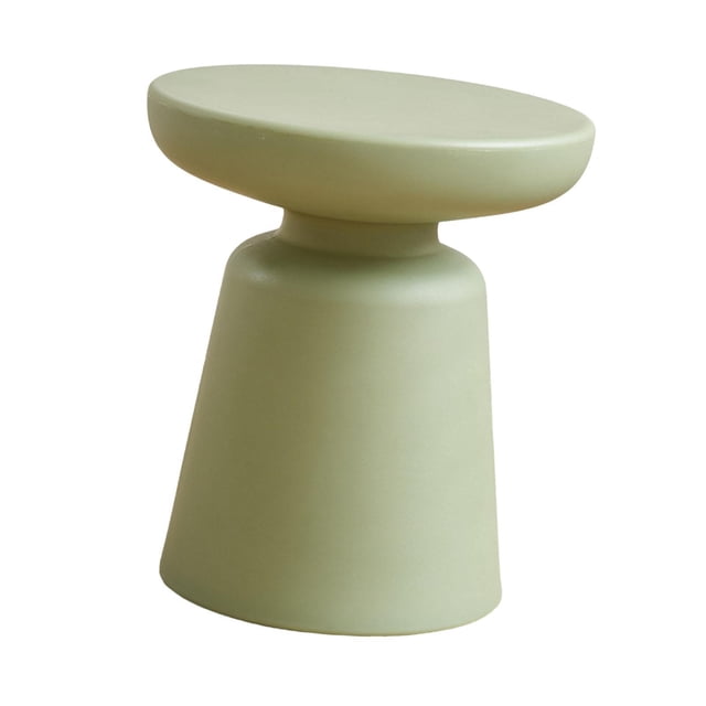 Luzkey Petite Table d'Appoint Ronde Table à Boisson Multifonction avec Base Table Piédestal Ronde pour Patio Salon Coin Dortoir Chambre Vert Pâle