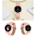 thumbnail image 2 of Reloj Inteligente para Mujer Reloj Inteligente Redondo Impermeable Reloj Inteligente con Seguimiento de Actividad Función de Recordatorio Inteligente para iPhone Android (Correa de Cuero, Rosa) Aliwisdom JM, 2 of 5