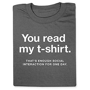 Ham Lijkenhuis Portiek Enough Social Interaction T-Shirt (L) - Walmart.com