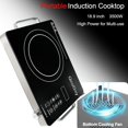 thumbnail image 6 of Portable Infrared Burner 3500W with 3 Hours Timer - Electric Hot Plate Touch Control Glass Cooktop for Cooking, 6 of 6