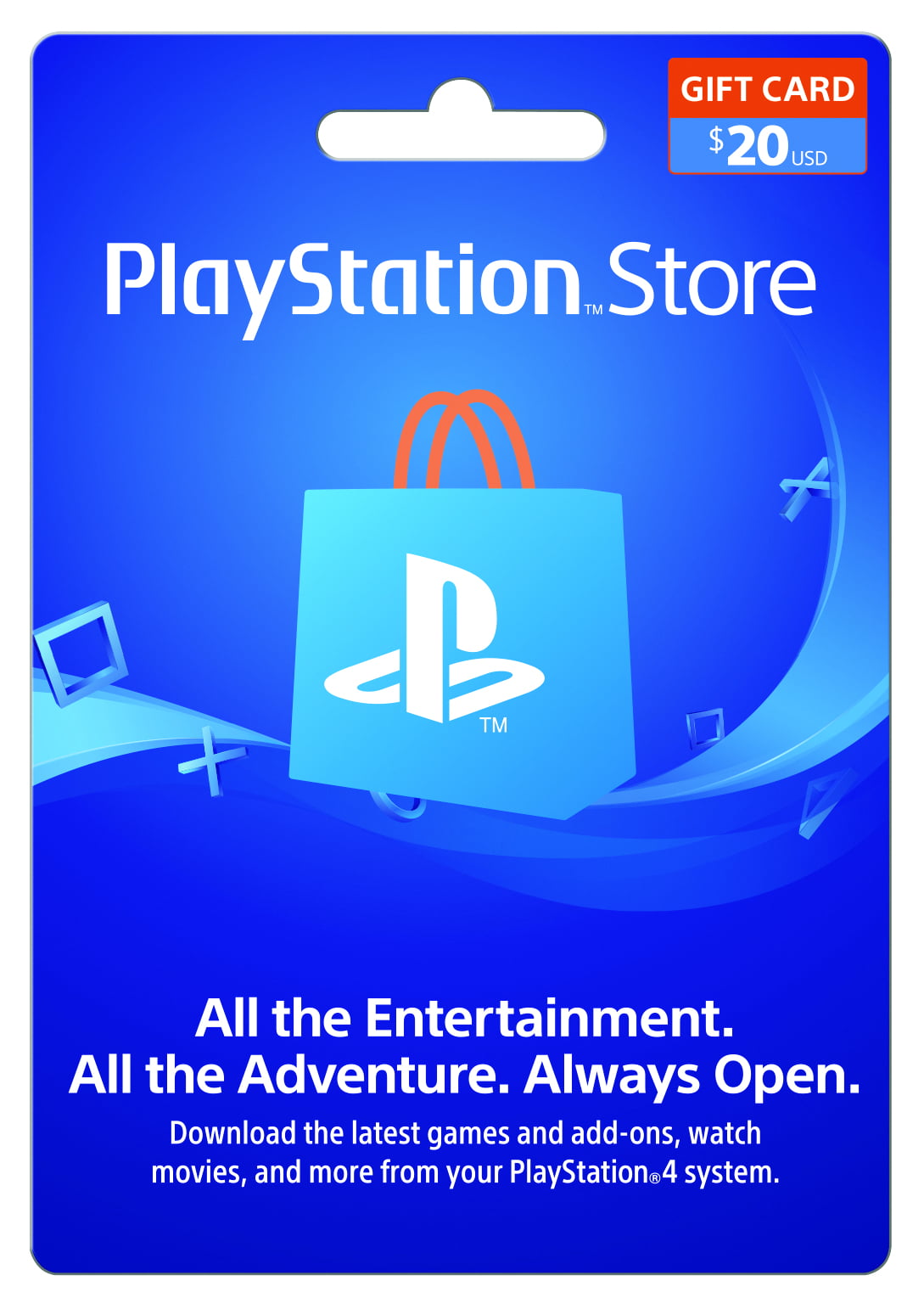 Playstation Store 20 Gift Card Sony Digital Download Walmart