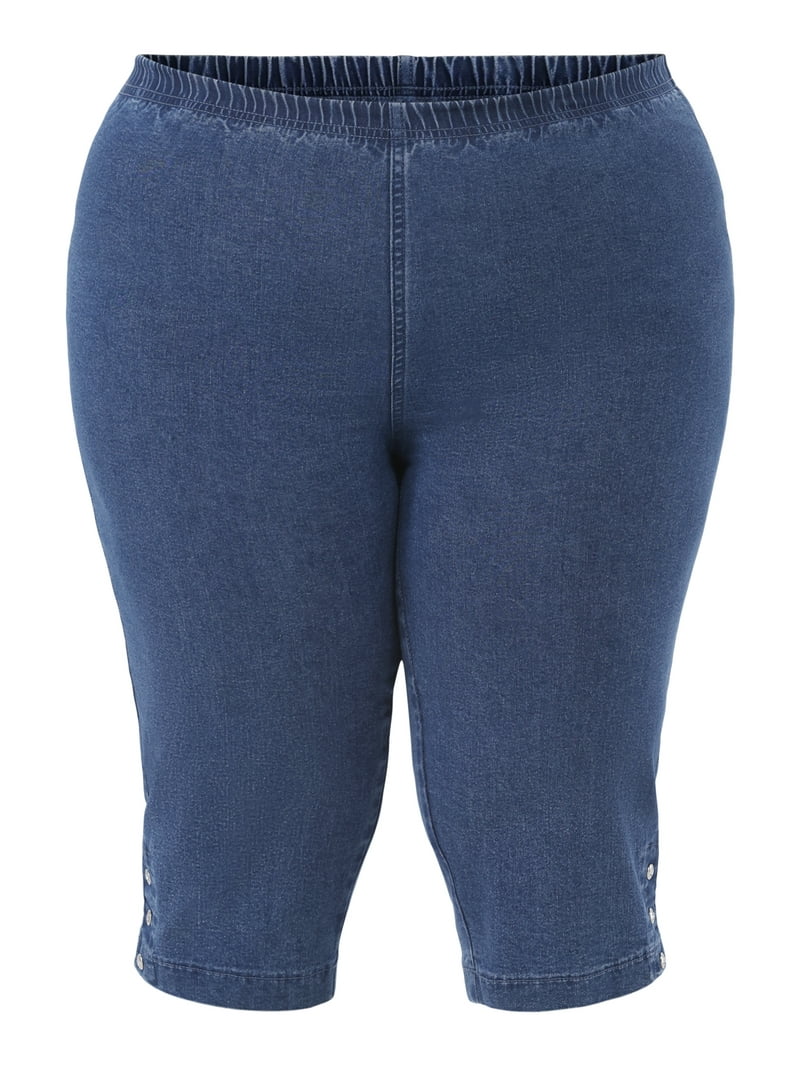 JMS Just My Size by Hanes Women's Plus Size Pull on Bling Tab