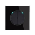 thumbnail image 1 of 2 Gang 1 Way Random Click Push On / Off Wall Light Switch With LED Indicator Tempered Crystal Glass Panel 16A Grey ,Trusted and Reliable, 1 of 4