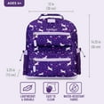 thumbnail image 5 of Bentgo Kids Backpack - Lightweight 14” Backpack in Unique Prints for School, Travel, & Daycare - Roomy Interior, Durable & Water-Resistant Fabric, & Loop for Lunch Bag (Unicorn), 5 of 7
