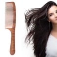 thumbnail image 3 of Cepillo de pelo de salón estático antienredos para masaje del cuero cabelludo con peine suave de madera (06) Tmvgtek cuidado belleza, 3 of 9