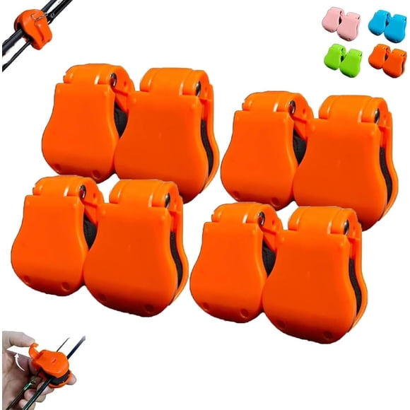 Support de Canne Multifonction - Porte-Canne Sécurisé et Organiseur Sans Nœuds pour Cannes à Pêche, Attaches de Matériel Porte-Câbles Ajustement, Protection Résistante à la Pression, Bande Haute Élasticité, Clips de Canne en Caoutchouc