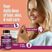 Hair Growth Supplement | 120 Capsules | Biotin 10,000mcg, Collagen, MSM | Supports Thicker Hair & Healthy Scalp