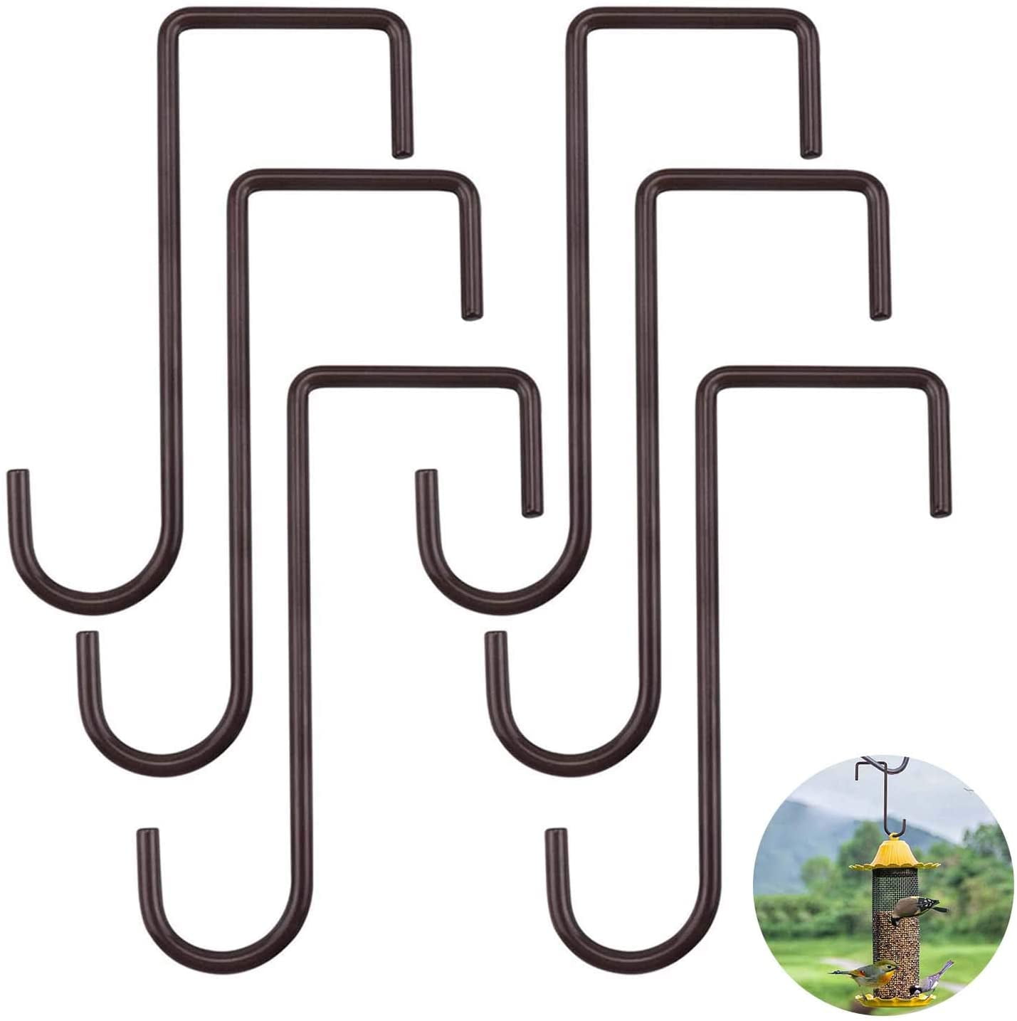 Set Of 6 Vinyl Fence Hooks For Patio, For Chandeliers, Indoor And