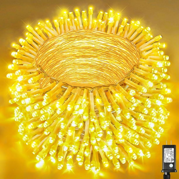 Cadena de luces LED Vivideal, 165 pies, 500 LED, blanco cálido, resistente al agua