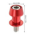 thumbnail image 2 of OULII 2pcs Motorcycle Lift Stand Bolts Aluminum Alloy Red for Motorcycle Riders, 2 of 8