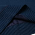 thumbnail image 7 of Men's Quarter Zip Sweater Vintage Pullover Striped Mock Neck Sweatshirts Casual Slim Fit Lightweight Long Sleeve Tops (L, Navy), 7 of 7