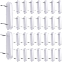 Plastic Head Double Pins Bed Skirt Holding Pins White Furniture Chair Leg Pins Glide Nails Holding Pins for Slipcovers and Bedskirts (30 Pieces)