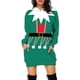 thumbnail image 3 of Sudadera con capucha y bolsillo hasta la rodilla con capucha para mujer europea y americana de Navidad, 3 of 5