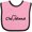 Pink and Black, variant on Inktastic Cleveland Heart Handwriting Black Boys or Girls Baby Bib