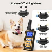 BEBANG 2600FT Dog Training Collar with LED Light, Dog Shock Collar with Remote, 3 Modes, 0-99 level, IPX7 Waterproof, Rechargeable Shock Collar for Small Medium Large Dogs
