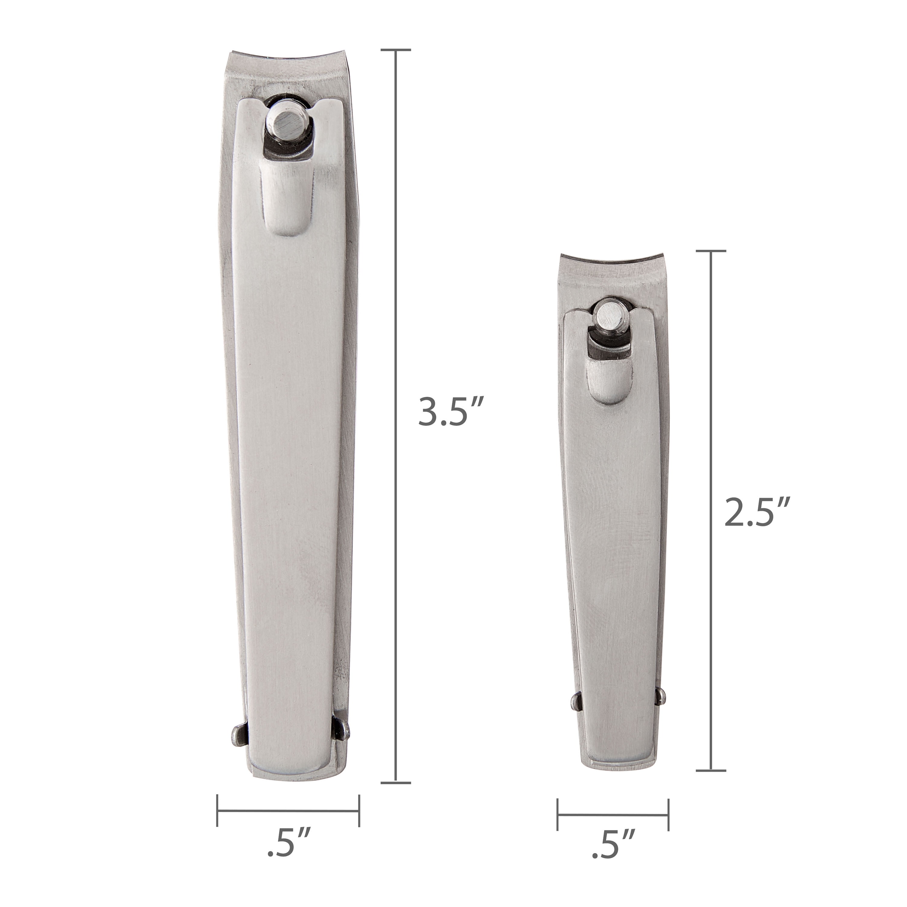 Equate Stainless Steel Toenail and Fingernail Clippers with File, 1 Count
