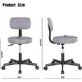 thumbnail image 6 of JJS Low Back Metal Armless Computer Chair with Thick Seat Cushion Pad in Gray, 6 of 6