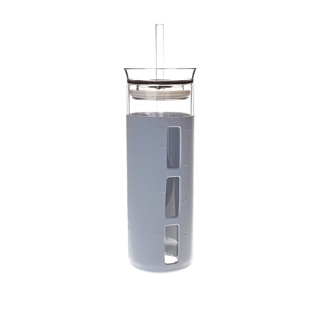Jarra De Vidrio Para Beber, Vaso De Botella De 500Ml Con Tapa Y Taza De Viaje Con Pajita, Funda Protectora De Silicona Advancent HA028510-03