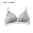thumbnail image 1 of Sujetador con correa para mujer Sujetador push-up sexy Bralette con diseño de encaje para niña Sujetador de copa 3/4 transpirable sin alambre, Gris plateado, 70 = 32AB sidaley AP001484-16B, 1 of 7