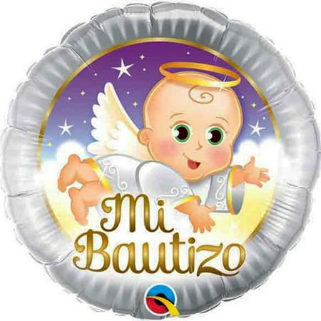 Baptism Foil Balloon Spanish Mi Bautizo 18" ( Each )