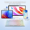 thumbnail image 4 of Restored AULA F75 75% Side Engraved Tri Mode TKL 80 Keys Wireless Mechanical Gaming Keyboard With Knob | 4000mAh Battery, South-Facing RGB Backlit Pre-Lubed Hot Swappable (Refurbished), 4 of 7
