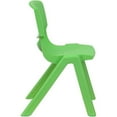 thumbnail image 4 of Bowery Hill 12" Plastic Stackable Preschool Chair in Green (Set of 4), 4 of 10