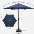 thumbnail image 2 of Autlaycil 9ft Outdoor Patio Umbrella with Base, 48lbs Water or 73lbs Sand Filled, Durable Ribs with Tilt and Crank - Navy Blue, 2 of 7
