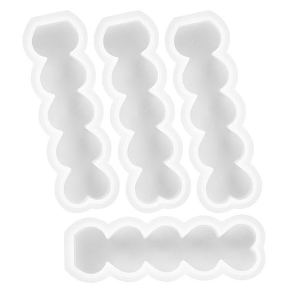 QUMIIRITY Candle Mold Silicone Assorted Color Heart Shape For Valentines Day 4Pcs