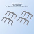 thumbnail image 3 of Book Clip, Acrylic Stable Book Clip Page Holder Waterproof 4pcs Preventing Scratches  For Piano Recital For Composer, 3 of 8
