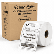 4” x 6” Direct Thermal Labels – 500 Labels (1 Roll, 500 per Roll) Water & Oil Resistant, Permanent Adhesive – Compatible with Zebra, Rollo & Similar Printers (Not for DYMO)