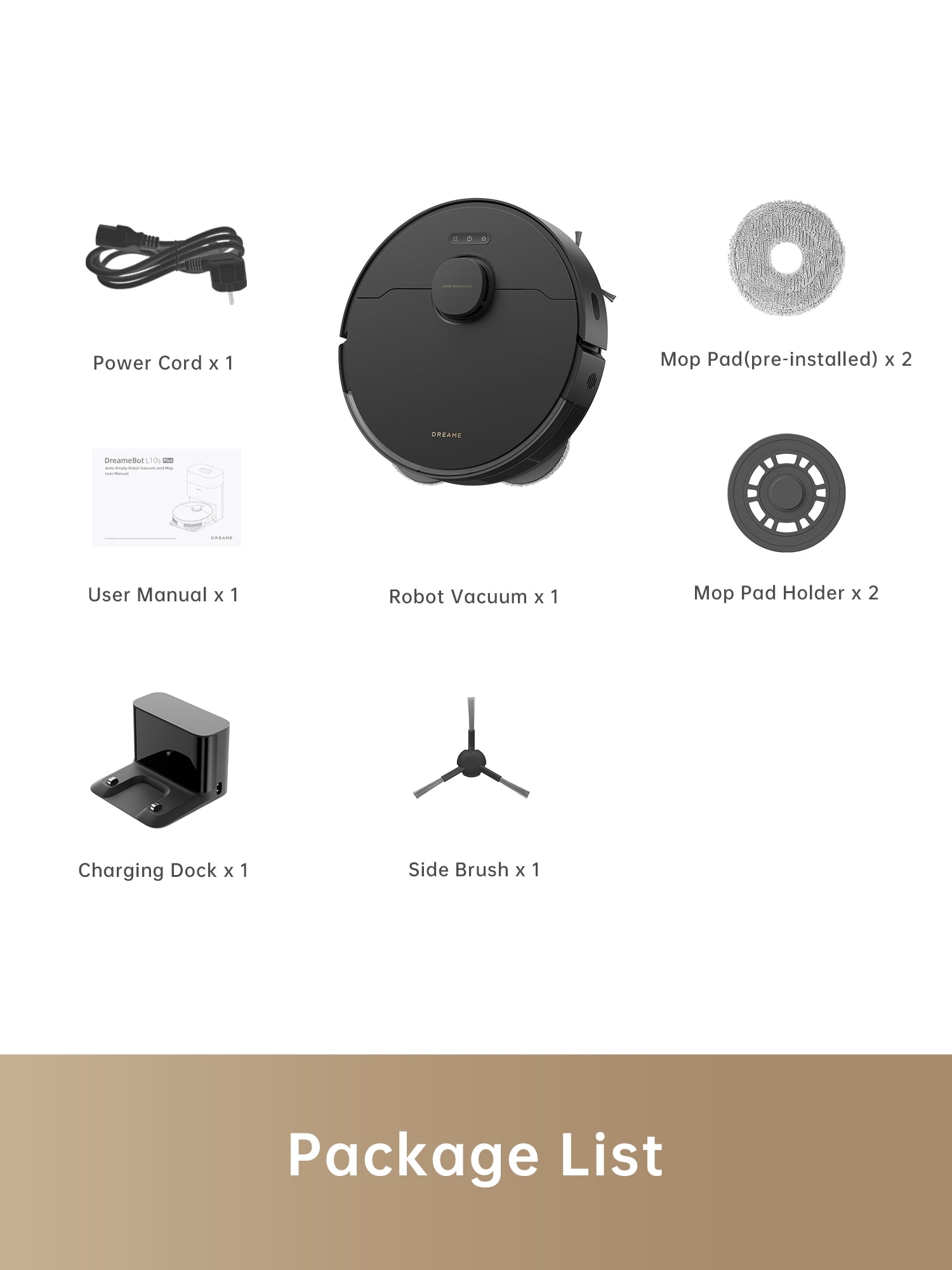 Dreame L10s Pro Gen 2 Robot Vacuum and Mop Combo, 7000Pa Suction, DuoScrub Mopping,7mm Auto Lifting Mop, Ultrasonic Carpet Detection, All-Rubber Roller Brush, Ideal for Pet Hair, Hard Floor, Carpet