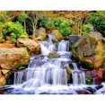 thumbnail image 2 of Kit de pintura al óleo de agua corriente de jardín de Kioto por números, cuadro de dibujo sin marco Likrtyny Oficina Multiescena Multifunción, 2 of 9