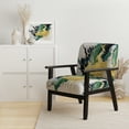 thumbnail image 2 of Designart "Energetic Green and Yellow Splash" Green Fractals Upholstered Accent Chair - Modern Arm Chair For Bedroom, 2 of 5