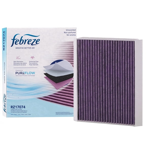 Febreze Odor Control Cabin Air Filter by PUREFLOW RZ17074 Fits 2011-2016 Hyundai Elantra 1.8L; 2007-2016 Elantra 2.0L; 2014-2018 Kia Forte 2.0L, Forte5 1.6L, 2.0L; 2014-2016 Forte 1.8L
