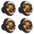 thumbnail image 2 of 4 Pcs Thanksgiving Pumpkin Knobs for Kitchen Cabinet Cupboard Dresser Bookcase Drawer Pulls Handles Round Home Decor, 2 of 8
