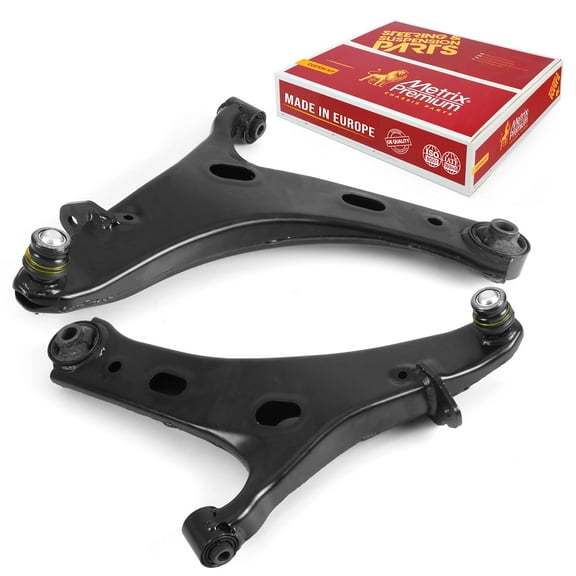 Metrix Premium Chassis Parts - Front Left & Right Lower Control Arm w Ball Joint & Bushing Assembly Kit Fits 2014-2018 Subaru Forester, Replacement RK622857, RK622856, Made in Europe
